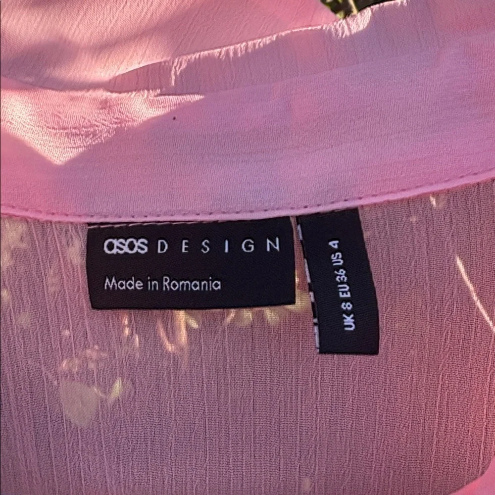 ASOS Pink Sheer Blouse - Picture 2 of 6